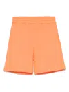 Barrow Logo-print Shorts In Orange