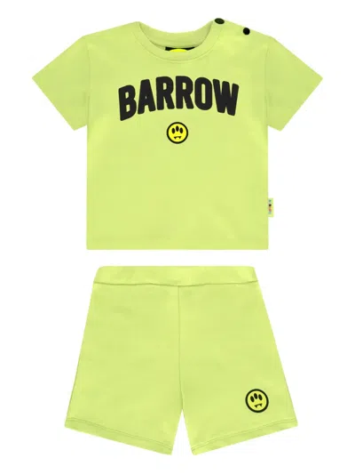Barrow Babies' Logo-print Shorts Set In Green