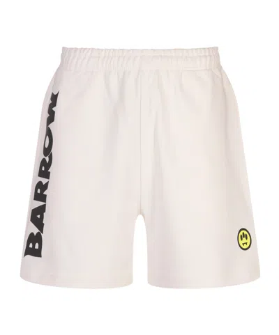 BARROW BARROW LOGO-PRINTED ELASTIC WAISTBAND SHORTS