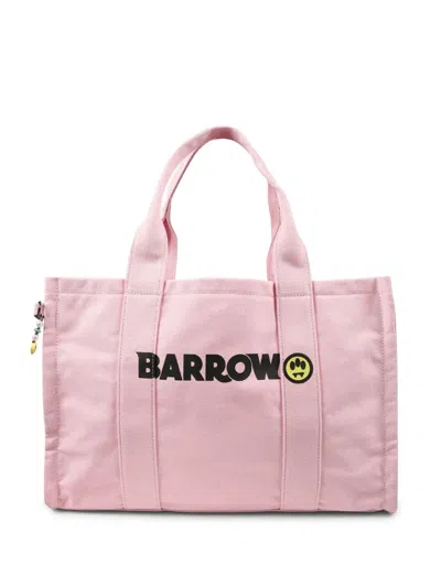 Barrow Kids' Logo-print Shoulder Bag In Pink