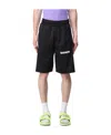 Barrow Logo-print Side-stripe Shorts In Black