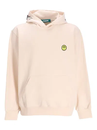 Barrow Logo-print Smiley-face Hoodie In Pink