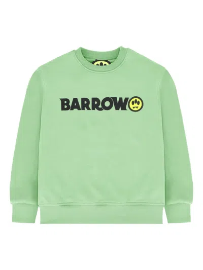 Barrow Kids' Logo-print Sweatshir In Green