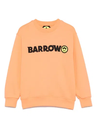 Barrow Kids' Logo-print Sweatshirt In 橘色