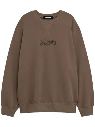 Barrow Logo-print Sweatshirt In Brown