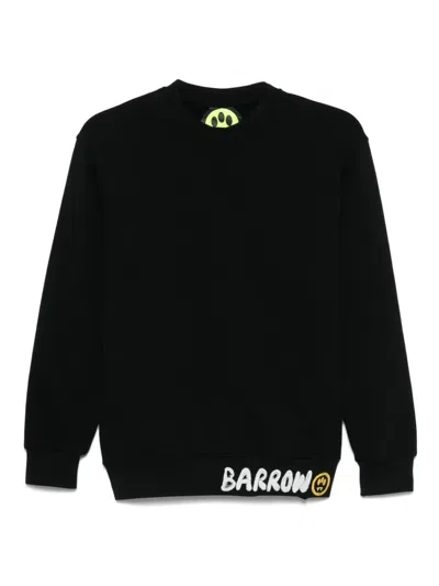 Barrow Kids' Logo-print Sweatshirt In Black