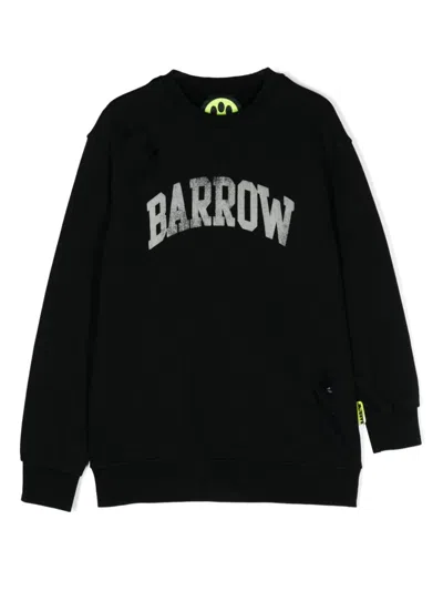 Barrow Kids' Logo-print Sweatshirt In Black
