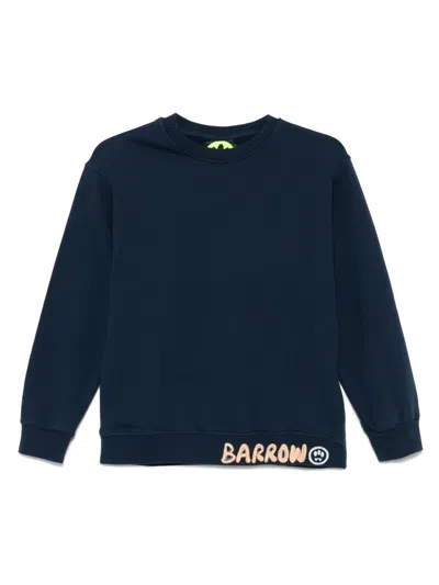 Barrow Kids' Logo-print Sweatshirt In Blue