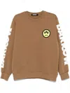 Barrow Smile Graphic Crewneck Sweatshirt In Braun