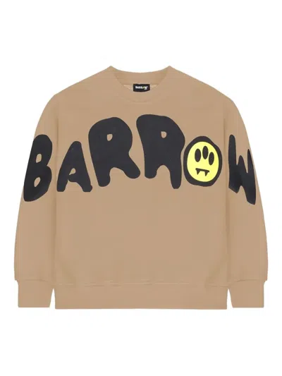 Barrow Kids' Logo-print Sweatshirt In Brown
