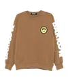 Barrow Smile Graphic Crewneck Sweatshirt In Brown