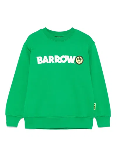 Barrow Kids' Logo-print Sweatshirt In Green