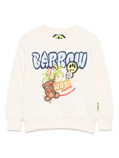 Barrow Kids' Logo-print Sweatshirt In Neutral