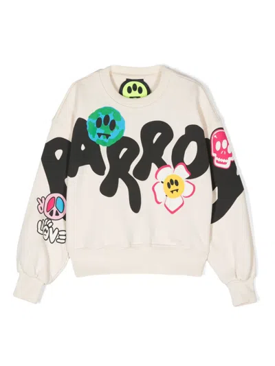 Barrow Kids' Logo-print Sweatshirt In Neutrals