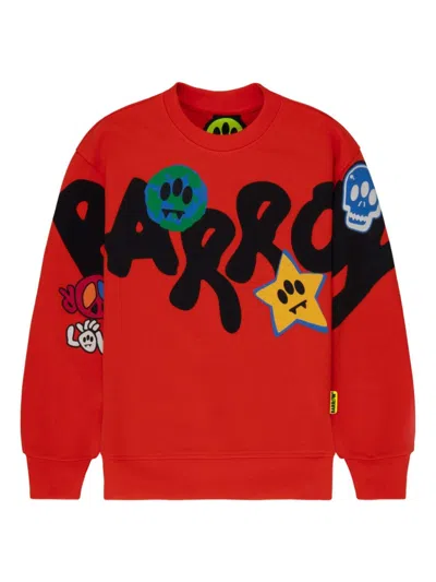 Barrow Logo-print Sweatshirt In Orange