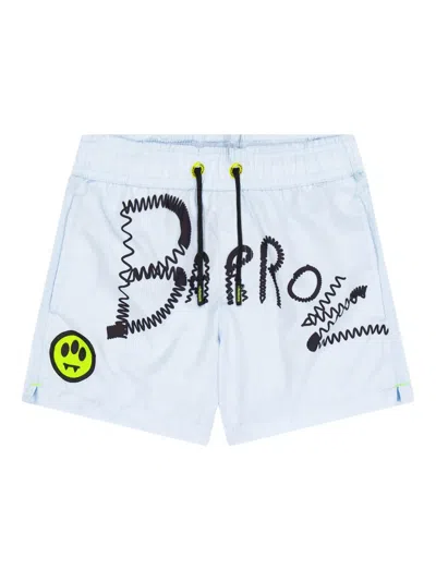 Barrow Logo-print Swim Shorts In Blue