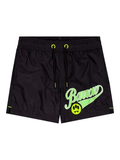 Barrow Kids' Logo-print Swim Shorts In Black