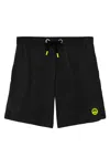 Barrow Logo Print Swim Shorts In Black