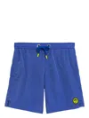 Barrow Logo Print Swim Shorts In Blue