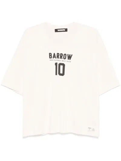 Barrow Logo-print T-sgirt In Neutrals