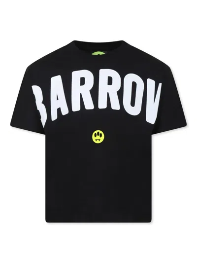 Barrow Kids' Logo-print T-shirt In Black