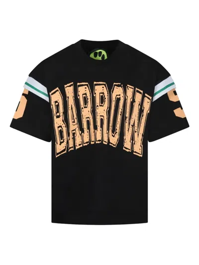 Barrow Kids' Logo-print T-shirt In Black
