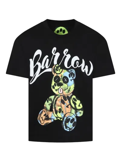 Barrow Kids' Logo-print T-shirt In Black