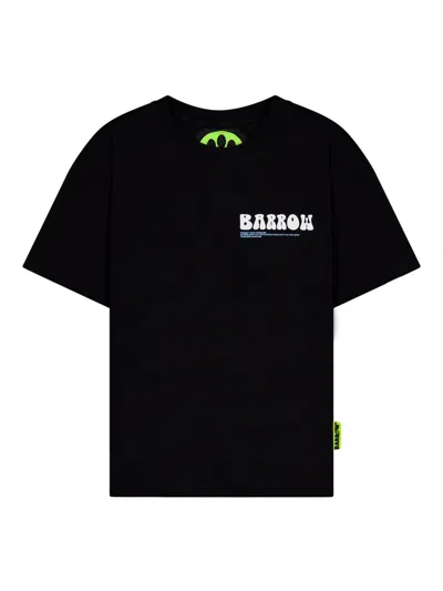 Barrow Kids' Logo-print T-shirt In Black