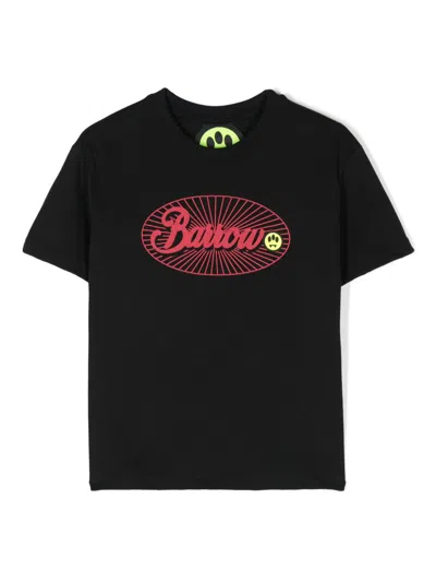 Barrow Kids' Logo-print T-shirt In Black
