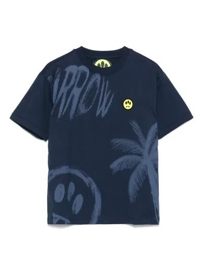 Barrow Kids' Logo-print T-shirt In Blue