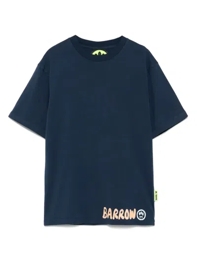 Barrow Kids' Logo-print T-shirt In Blue