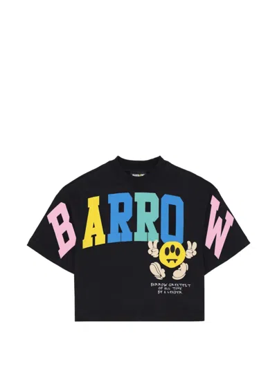 Barrow Kids' Logo-print T-shirt In Blue