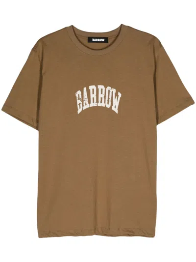 Barrow Logo-print T-shirt In Bw028 Tobacco Brow