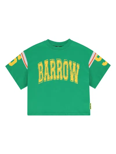 Barrow Kids' Logo-print T-shirt In Green