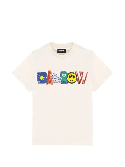 Barrow Kids' Logo-print T-shirt In Neutral