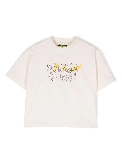 Barrow Kids' Logo-print T-shirt In Neutrals