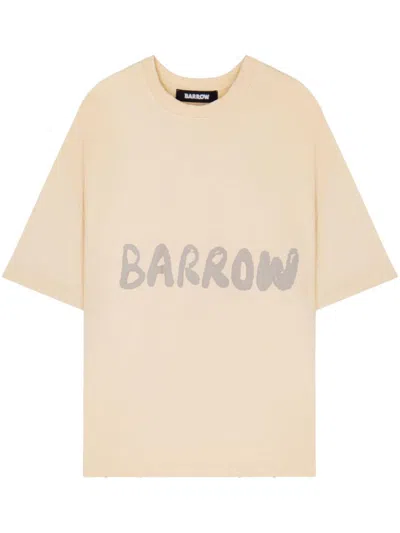 Barrow Logo-print T-shirt In Neutrals