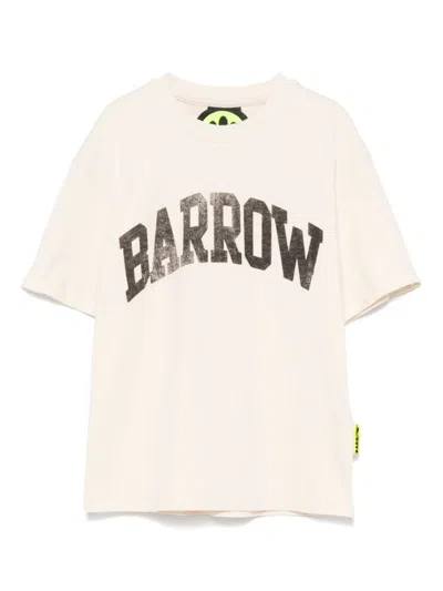 Barrow Kids' Logo-print T-shirt In Nude
