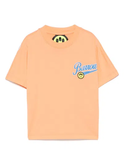 Barrow Kids' Logo-print T-shirt In Orange