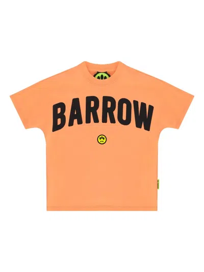 Barrow Kids' Logo-print T-shirt In Orange
