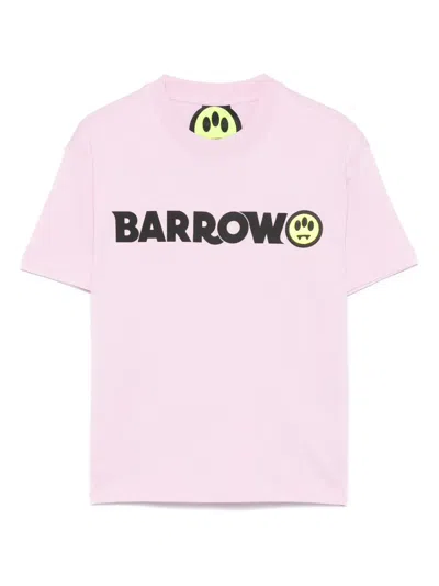 Barrow Kids' Logo-print T-shirt In Pink