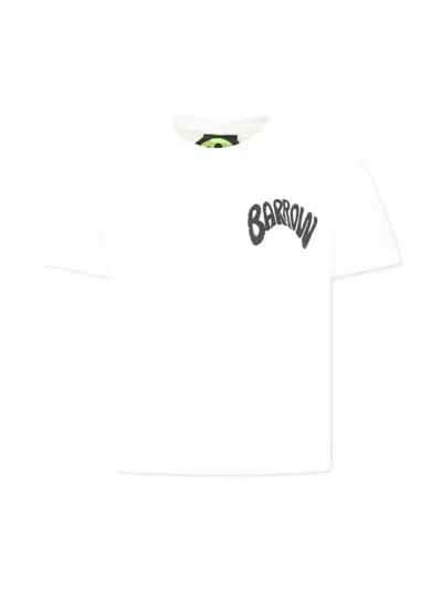 Barrow Kids' Logo-print T-shirt In Weiss