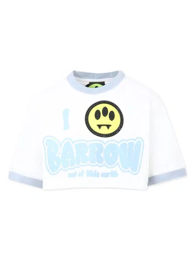 Barrow Kids' Logo-print T-shirt In White
