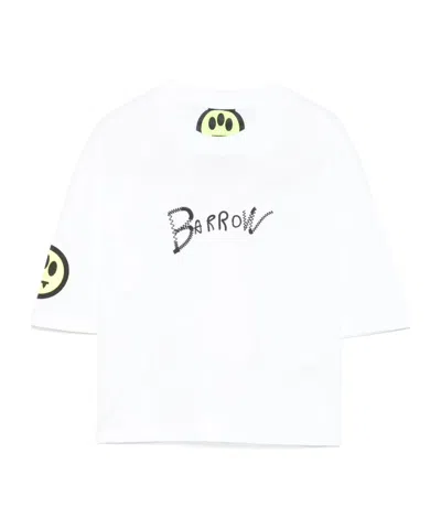 Barrow Kids' Logo-print T-shirt In White