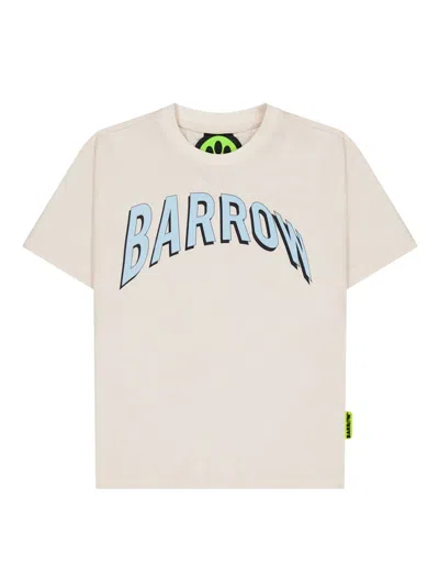Barrow Kids' Logo-print T-shirt In White