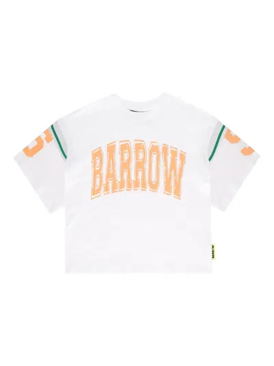 Barrow Kids' Logo-print T-shirt In White