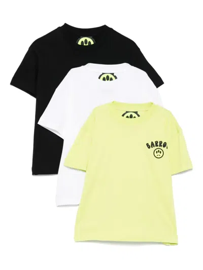 Barrow Kids' Logo-print T-shirts (set Of Three) In White