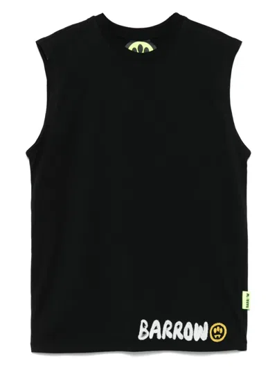 Barrow Kids' Logo-print Tank Top In Black