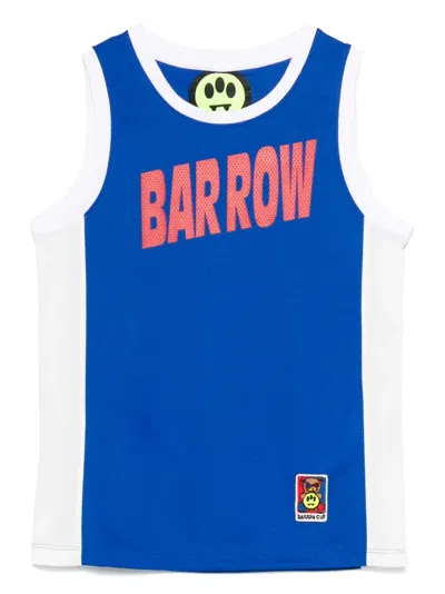 Barrow Kids' Logo-print Tank Top In Blue