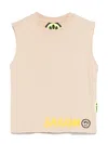 Barrow Logo-print Tank Top In Neutrals